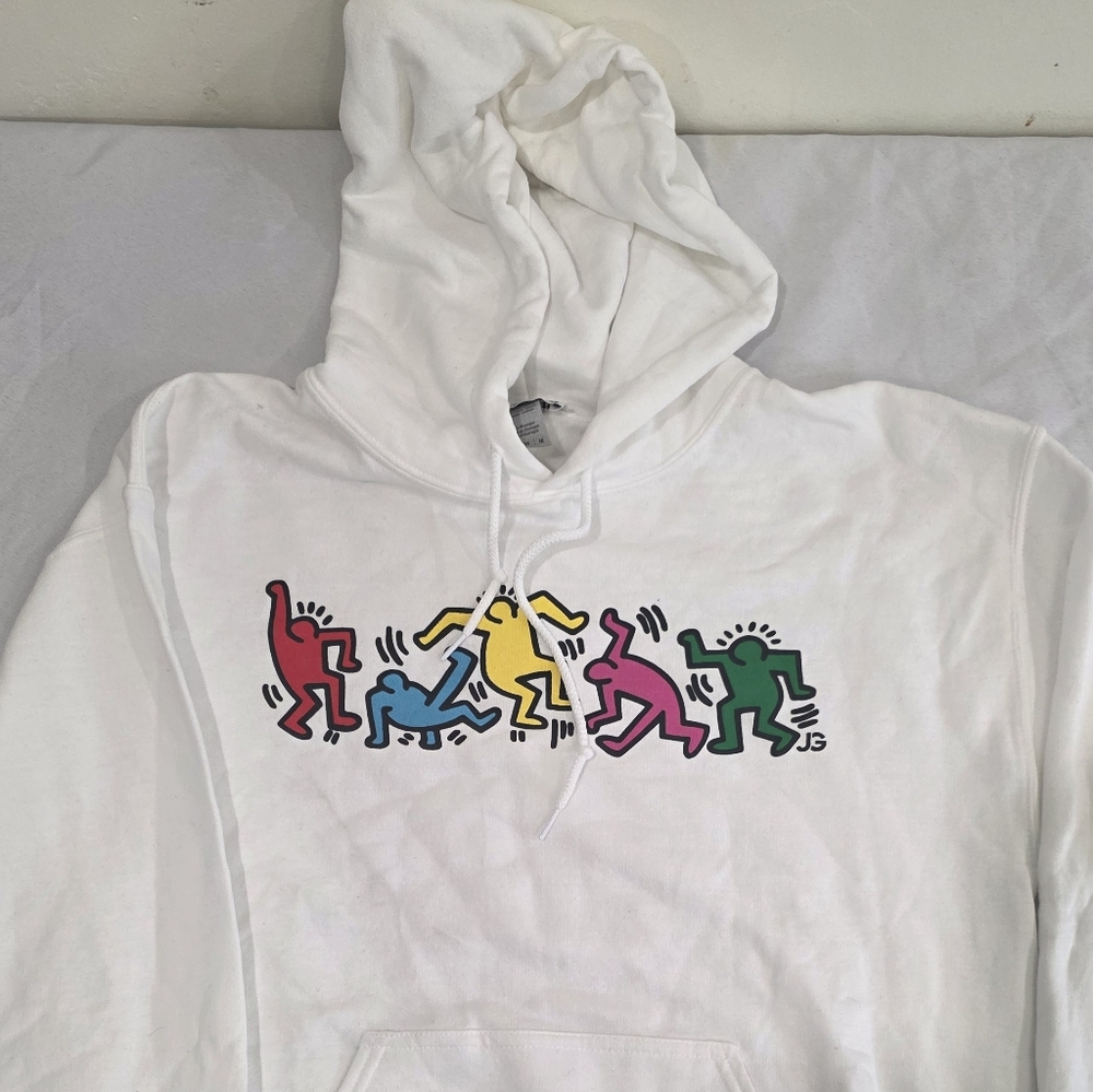 Chelsey Blake White Casual Hoodie Streetwear By Holley Green Size M Unisex